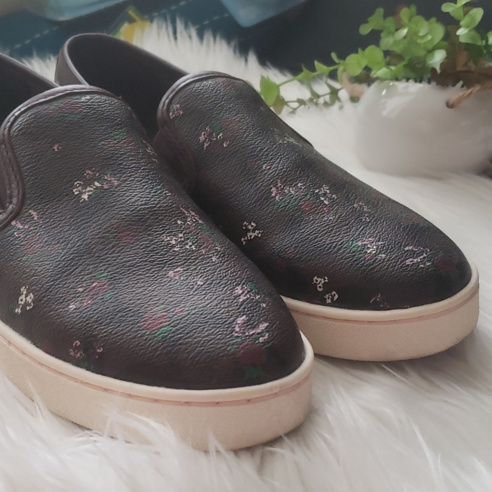 Coach Floral Brown Tan Shoes - Picture 3 of 5